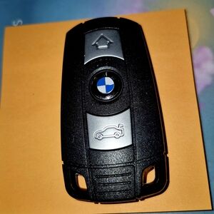 BMW Black and Silver Key Fob